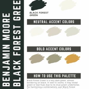 Benjamin Moore Black Forest Green Paint Color Palette