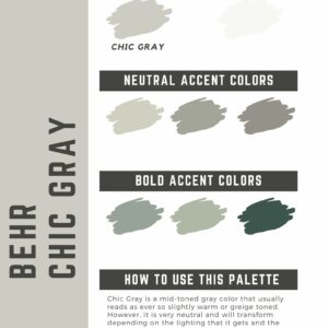 Behr Chic Gray paint color palette template