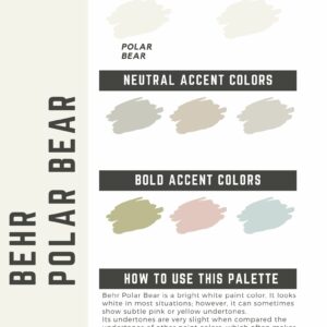 Behr Polar Bear paint color palette