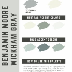 Benjamin Moore Wickham Gray paint color palette