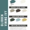 Glidden Vining Ivy paint color palette