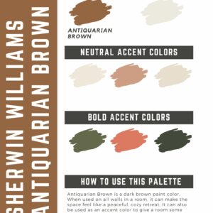 Sherwin Williams Antiquarian Brown paint color palette