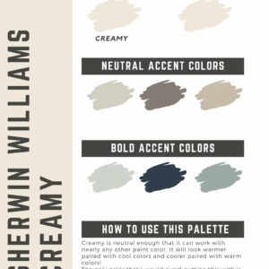 Sherwin Williams Creamy Color Palette