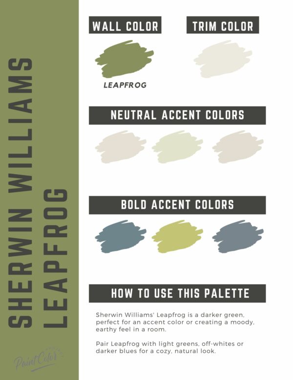 Sherwin Williams Leapfrog Paint Color Palette
