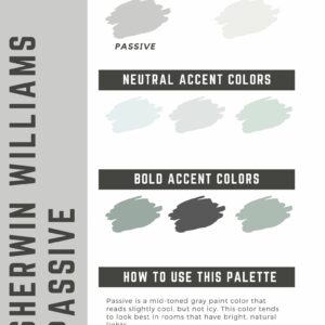 Sherwin Williams Passive Paint Color Palette
