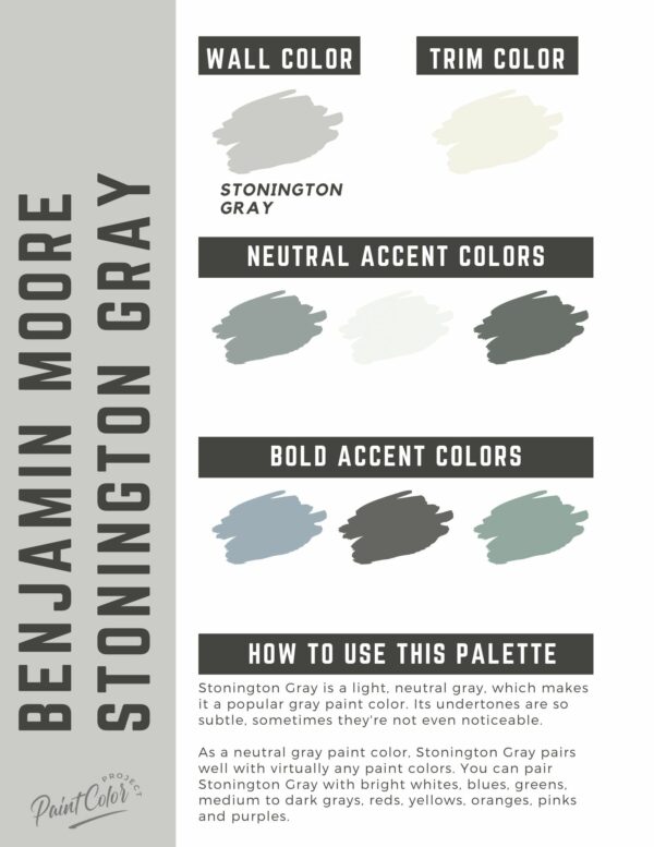 benjamin moore stonington graypaint color palette