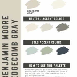 edgecomb gray paint color palette