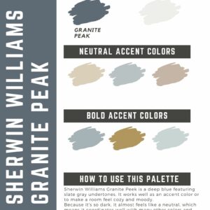 sherwin williams granite peak paint color palette