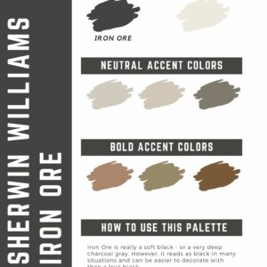 sherwin williams iron ore paint color palette