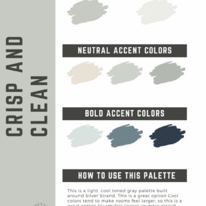 Crisp and Clean paint color palette