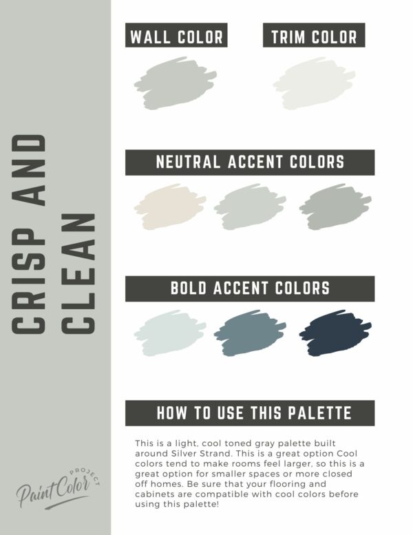 Crisp and Clean paint color palette