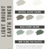 Light Bright Earth Tones Paint Color Palette