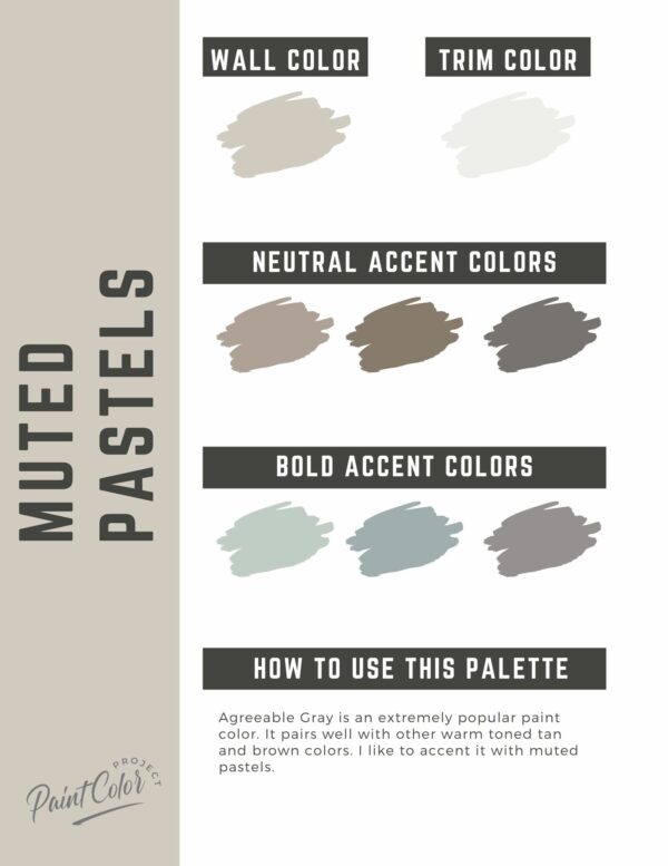 Muted Pastels Paint Color Palette