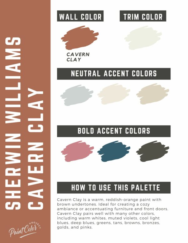 Sherwin Williams Cavern Clay Paint Color Palette
