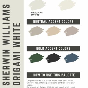 Sherwin Williams Origami White Paint Color Palette (1)
