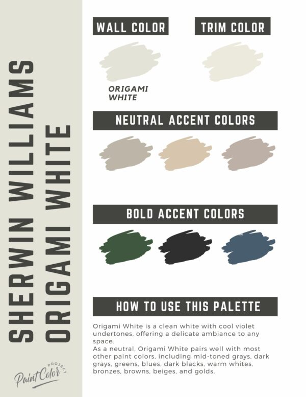 Sherwin Williams Origami White Paint Color Palette (1)