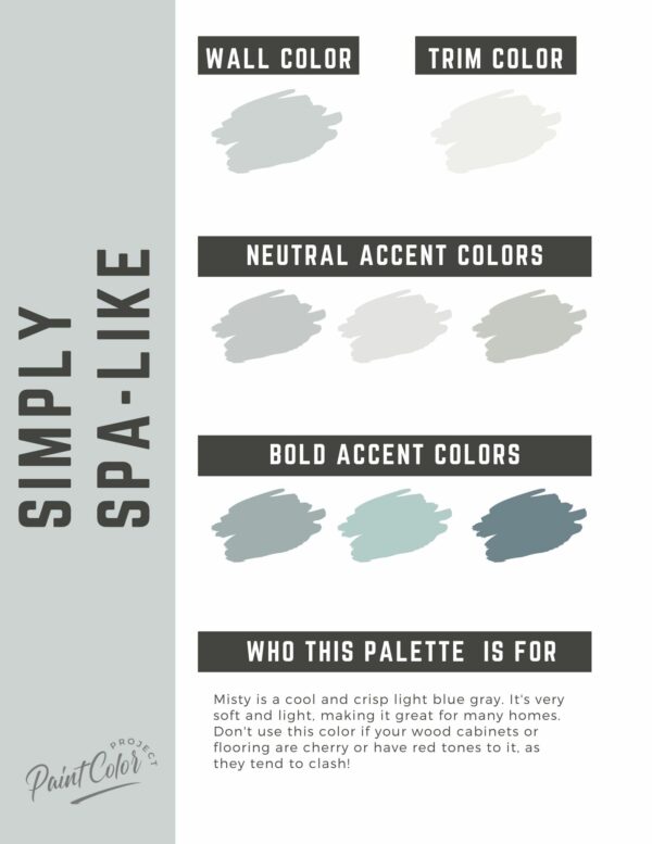 Simply Spa-Like paint color palette