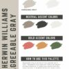 agreeable gray paint color palette - mid century modern retro