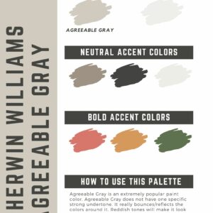 agreeable gray paint color palette - mid century modern retro