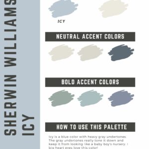 sherwin williams icy paint color palette