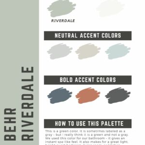 Behr Riverdale paint color palette