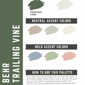 behr trailing vine paint color palette