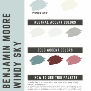 Benjamin Moore Windy Sky Paint Color Palette