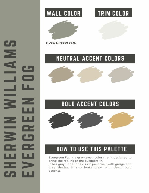 Evergreen Fog Pant Color Palette