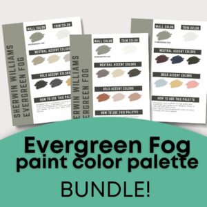 Evergreen Fog paint color palette