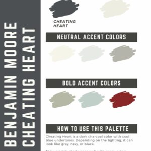 Benjamin Moore Cheating Heart Paint Color Palette