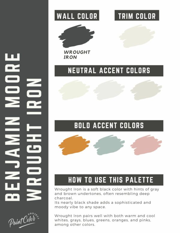 Benjamin Moore Wrought Iron Paint Color Palette
