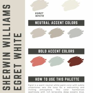 Egret White paint color palette