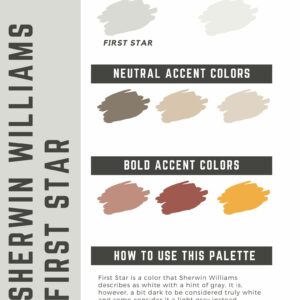Sherwin Williams First Star paint color palette (1)