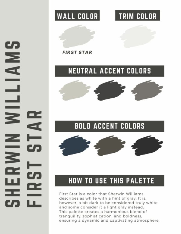 Sherwin Williams First Star paint color palette (2)