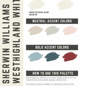 Sherwin Williams Westhighland White Paint Color Palette