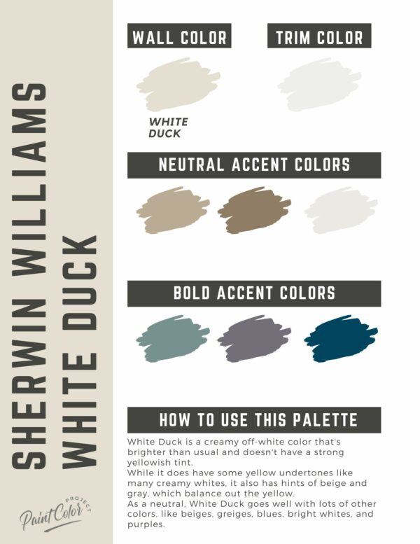 Sherwin Williams White Duck Paint Color Palette