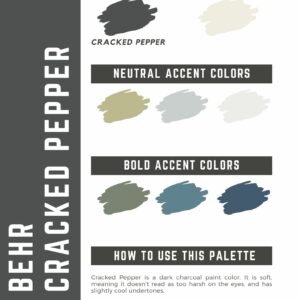 behr cracked pepper paint color palette