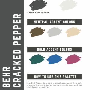 behr cracked pepper paint color palette