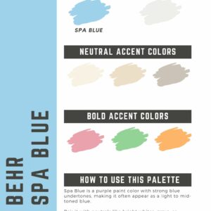 Behr Spa Blue Paint Color Palette