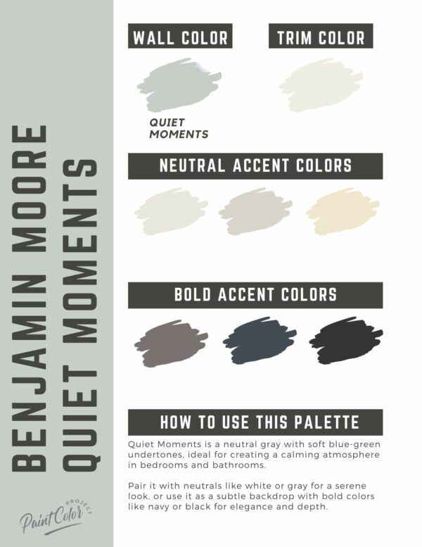 Benjamin Moore Quiet Moments Paint Color Palette