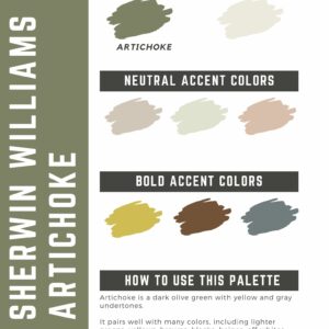 Sherwin Williams Artichoke Paint Color Palette
