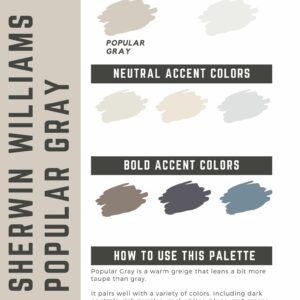 Sherwin Williams Popular Gray Paint Color Palette