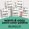 warm and cozy paint color palette bundle