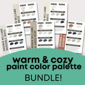 warm and cozy paint color palette bundle