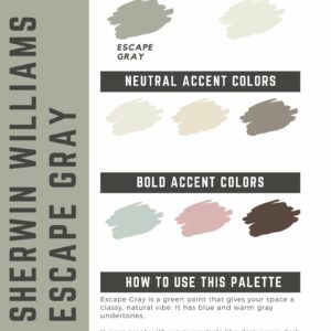 Sherwin Williams Escape Gray Paint Color Palette