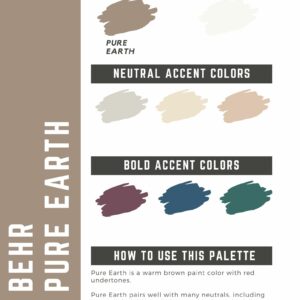 Behr Pure Earth Paint Color Palette