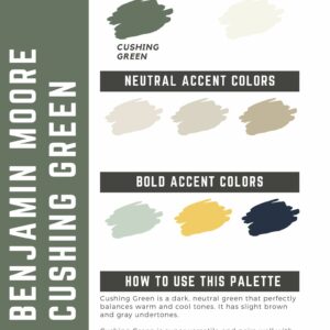 Benjamin Moore Cushing Green Paint Color Palette