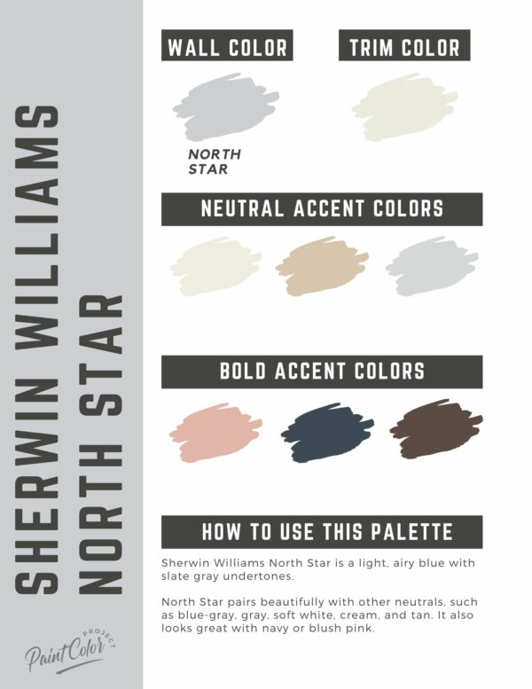 Sherwin Williams North Star Paint Color Palette