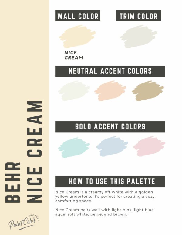 Behr Nice Cream Paint Color Palette