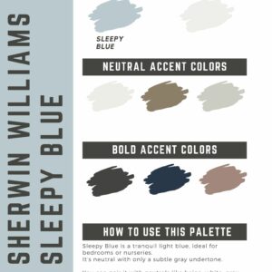 Sherwin Williams Sleepy Blue Paint Color Palette